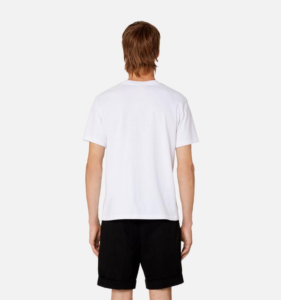 Ami Paris France Men's T Shirts White | ami-NZ351