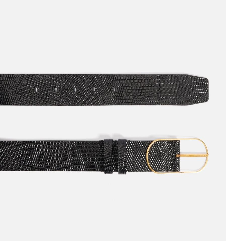 Ami Paris Large Belt 40Mm Belts Black | ami-NZ422