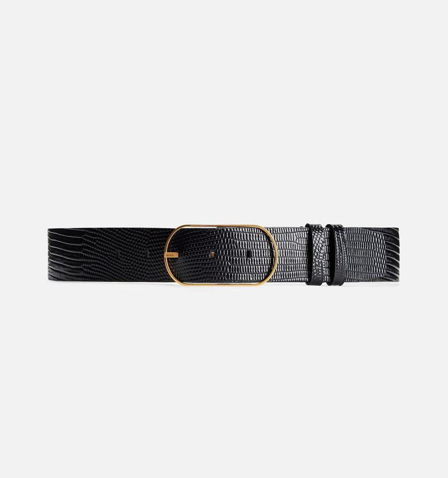 Ami Paris Large Belt 40Mm Belts Black | ami-NZ422