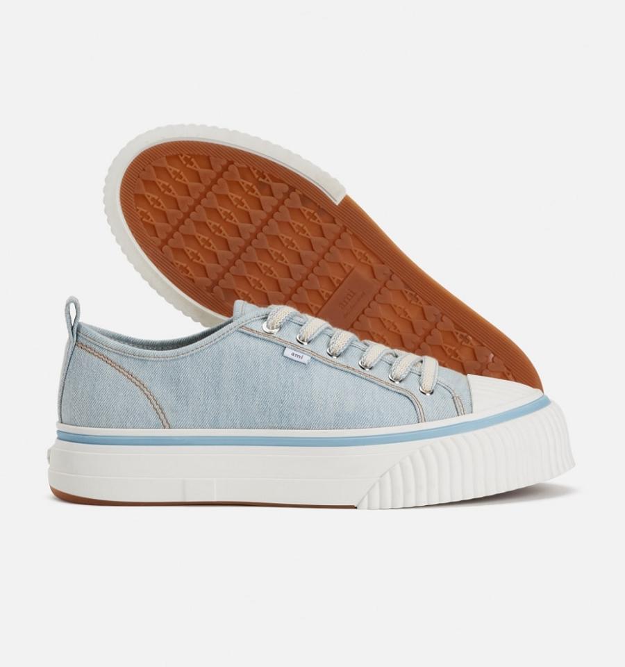 Ami Paris Low Top Ami 1980 Men's Sneakers Blue | ami-NZ334