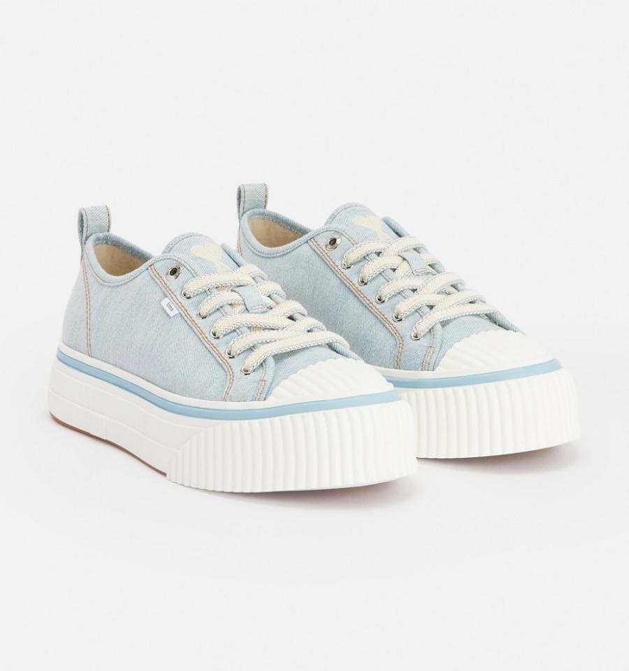 Ami Paris Low Top Ami 1980 Men's Sneakers Blue | ami-NZ334