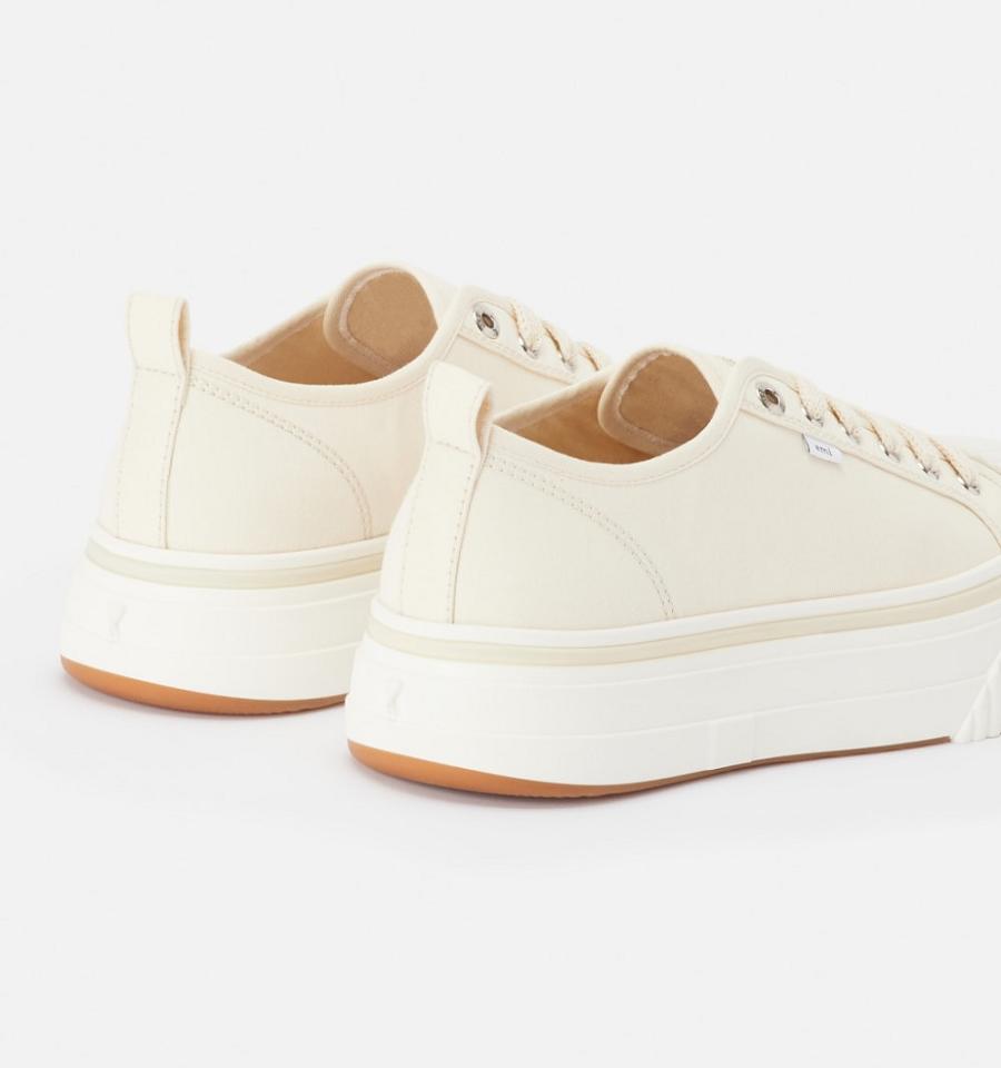 Ami Paris Low Top Ami 1980 Men's Sneakers Beige | ami-NZ447