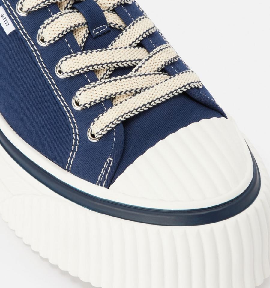 Ami Paris Low Top Ami 1980 Men's Sneakers Navy | ami-NZ523