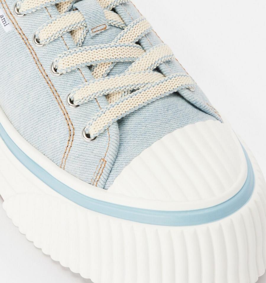 Ami Paris Low Top Ami 1980 Women's Sneakers Blue | ami-NZ205