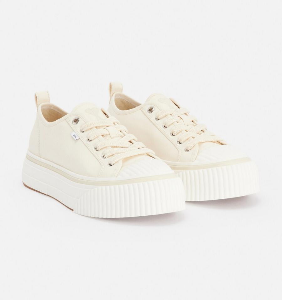 Ami Paris Low Top Ami 1980 Women's Sneakers Beige | ami-NZ436