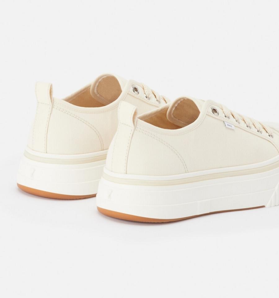 Ami Paris Low Top Ami 1980 Women's Sneakers Beige | ami-NZ436