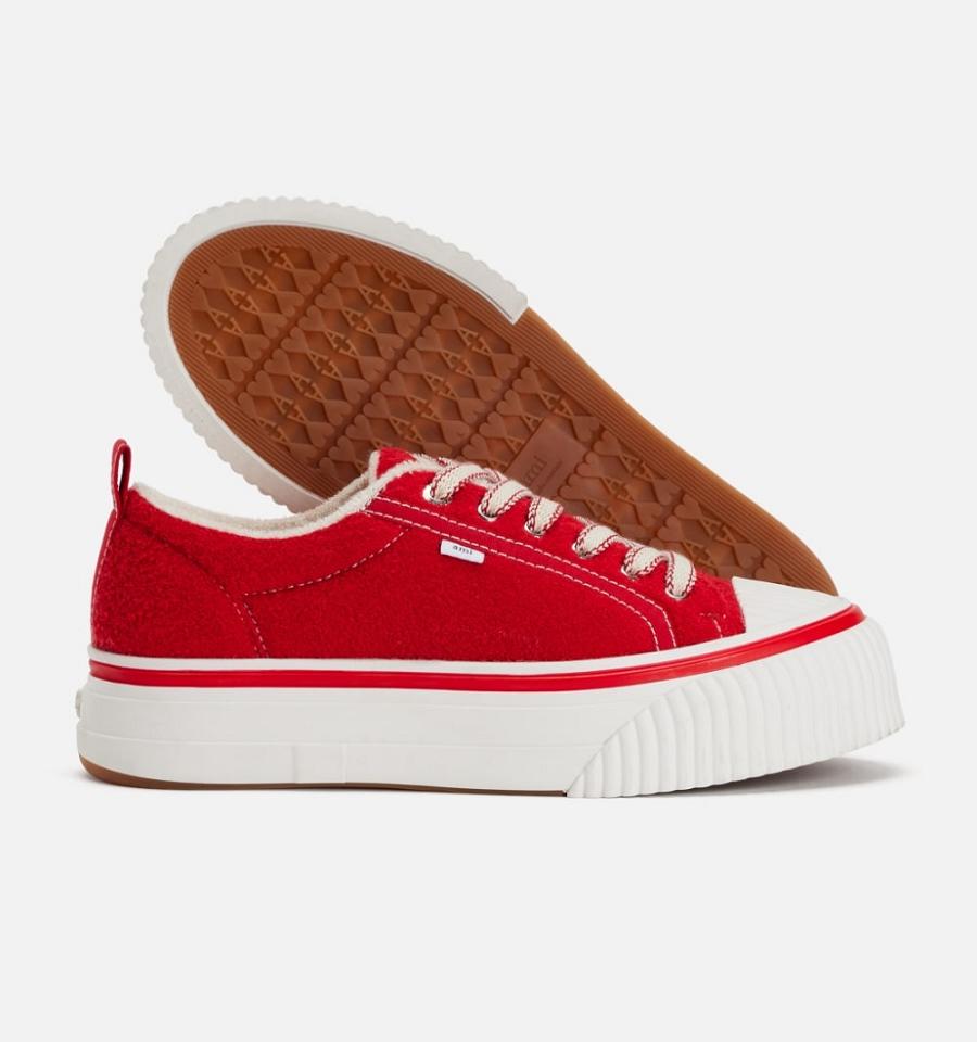 Ami Paris Low Top Ami 1980 Women's Sneakers Red | ami-NZ594