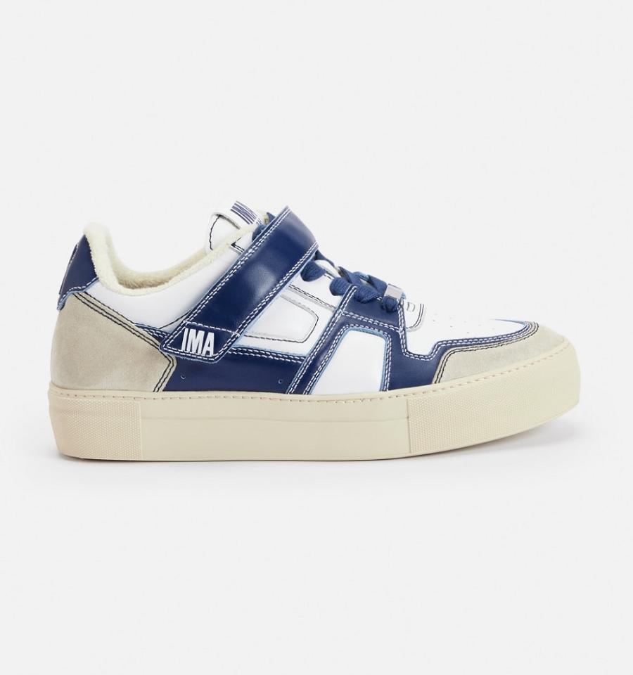 Ami Paris Low Top Ami Arcade Men's Sneakers White / Navy | ami-NZ183