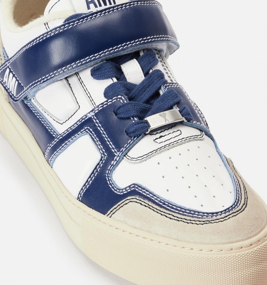 Ami Paris Low Top Ami Arcade Men's Sneakers White / Navy | ami-NZ183