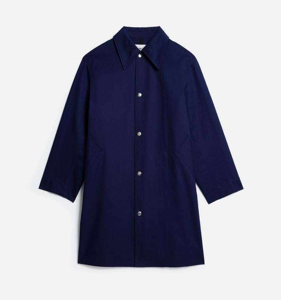 Ami Paris Mac Men's Coats Navy | ami-NZ155