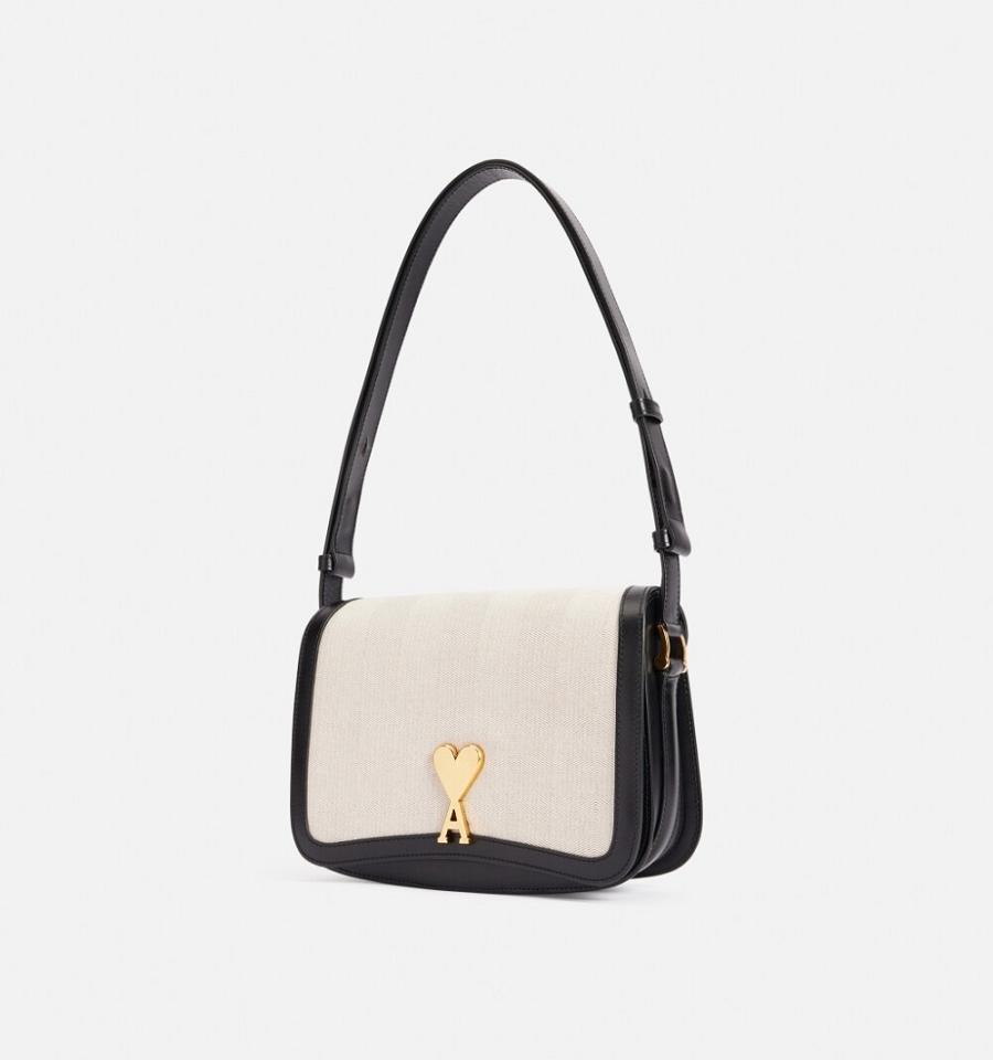 Ami Paris Paris Bags Beige / Black | ami-NZ307