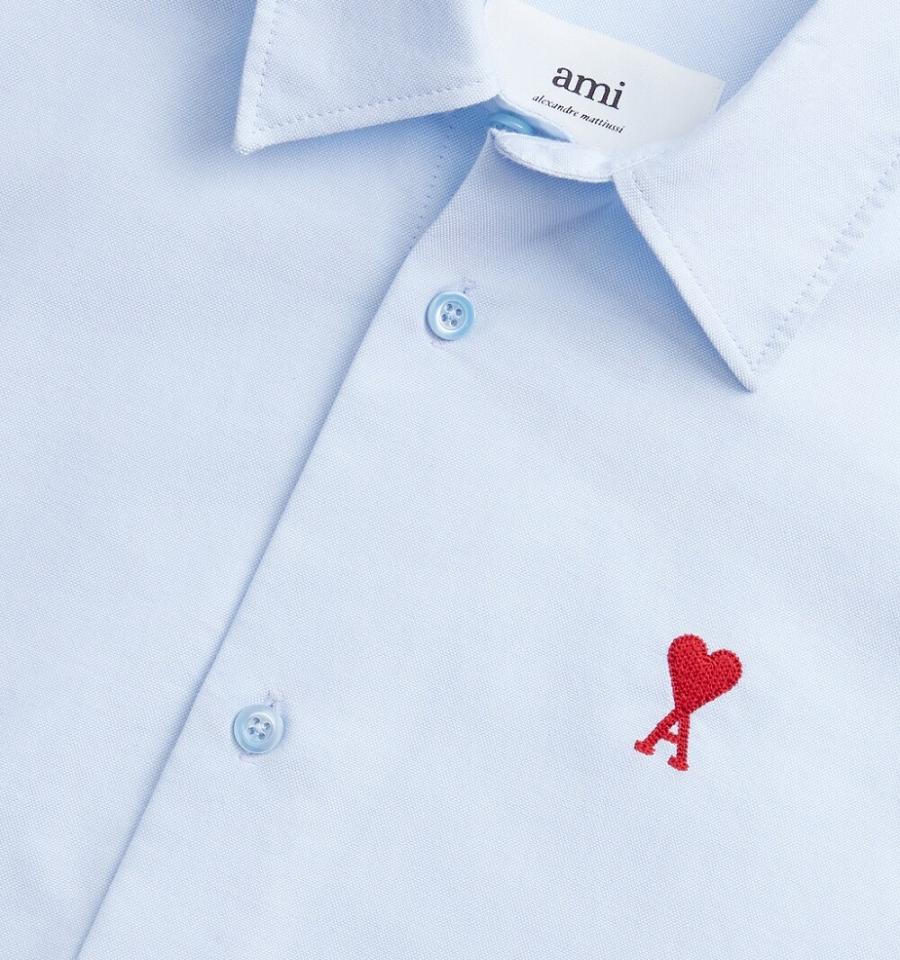 Ami Paris Red Ami De Coeur Women's Shirts Blue | ami-NZ387