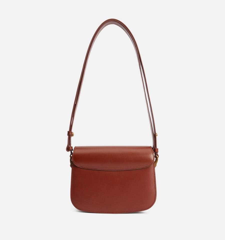 Ami Paris Small Paris Bags Brown | ami-NZ614