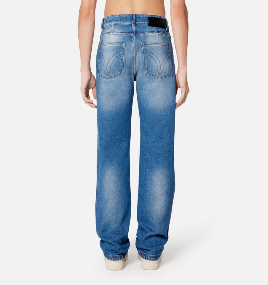 Ami Paris Straight Fit Men's Denim Blue | ami-NZ619