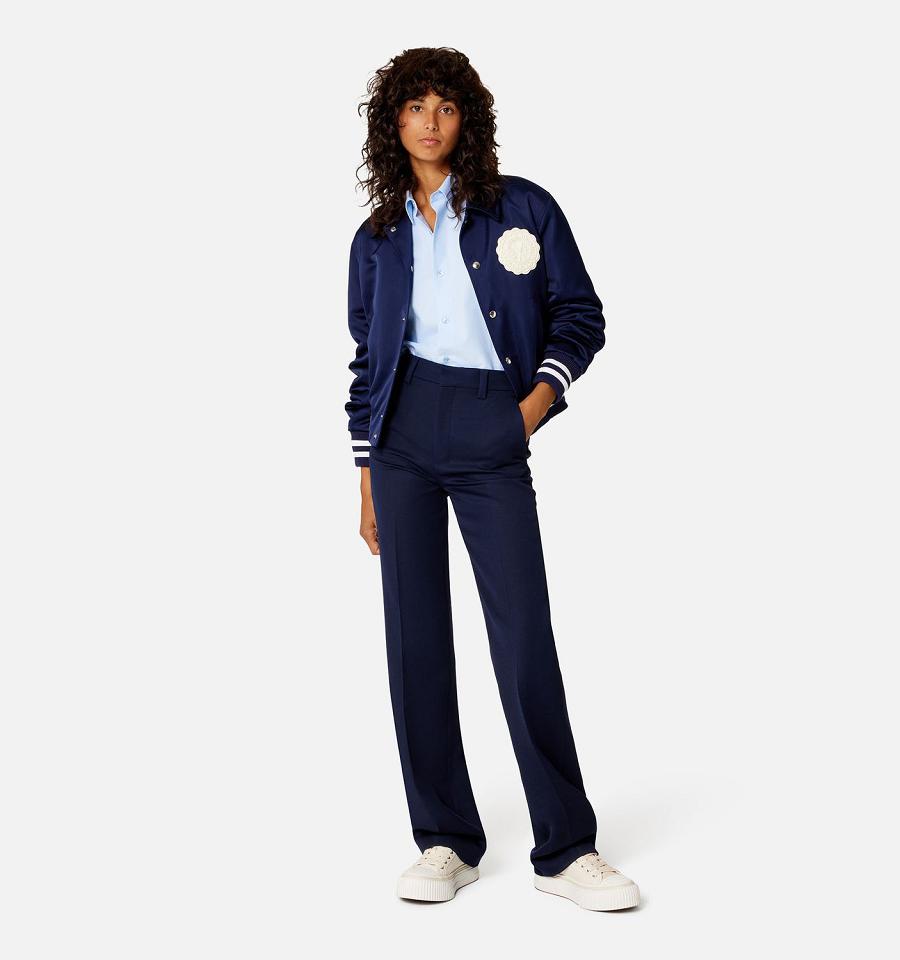 Ami Paris Straight Fit Women's Suits Navy | ami-NZ392