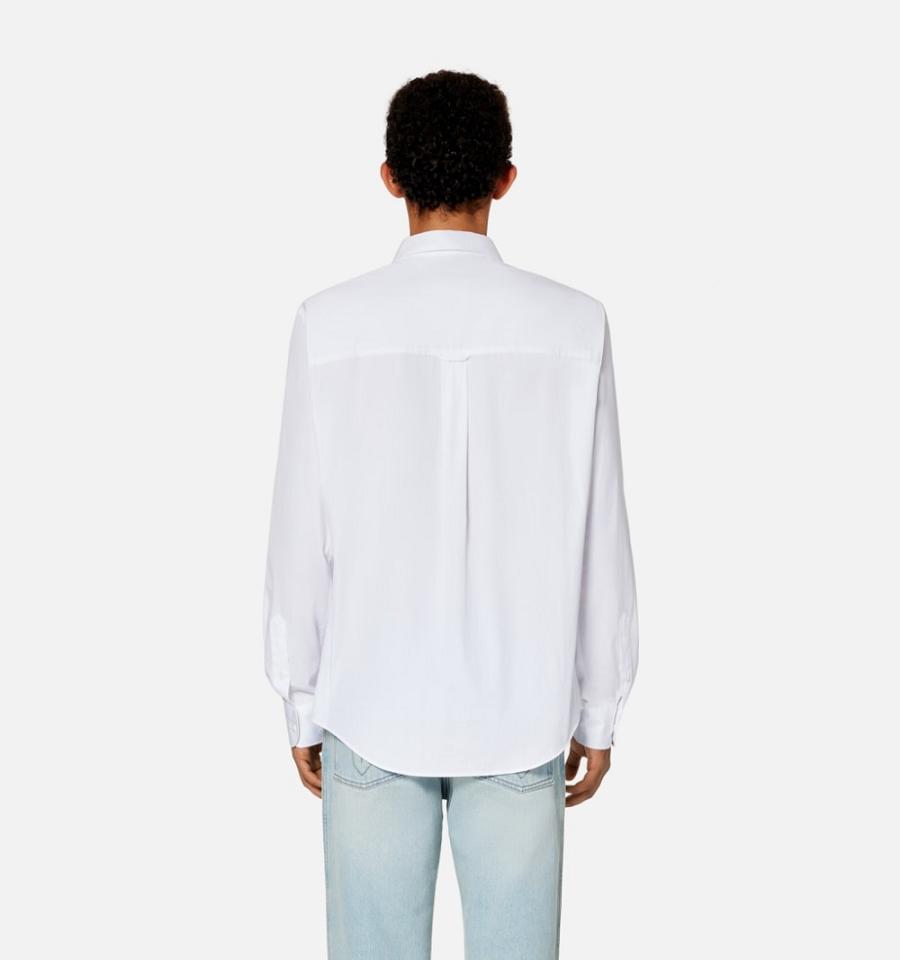 Ami Paris Tonal Ami de Coeur Men's Shirts White | ami-NZ507