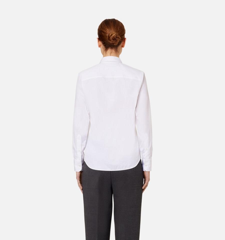 Ami Paris Tonal Ami de Coeur Women's Shirts White | ami-NZ172