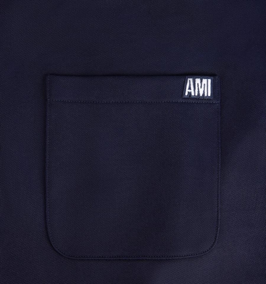 Ami Paris Track Men's Pants Navy | ami-NZ450