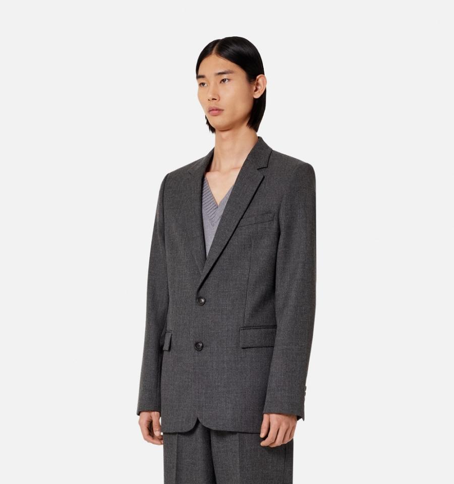 Ami Paris Two Buttons Men's Suits Dark Grey | ami-NZ498