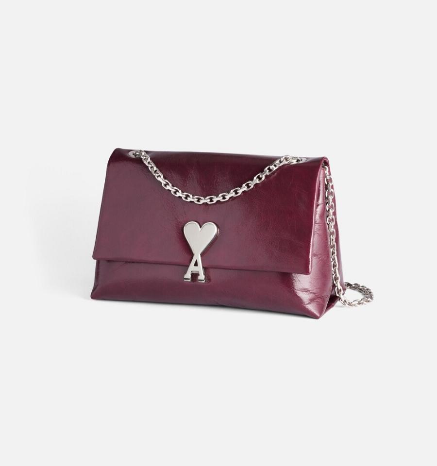 Ami Paris Voulez-Vous Bags Burgundy | ami-NZ465