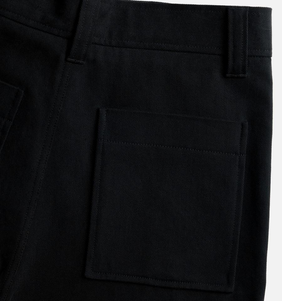 Ami Paris With Elasticated Ankles Men's Cargo Pants Black | ami-NZ314