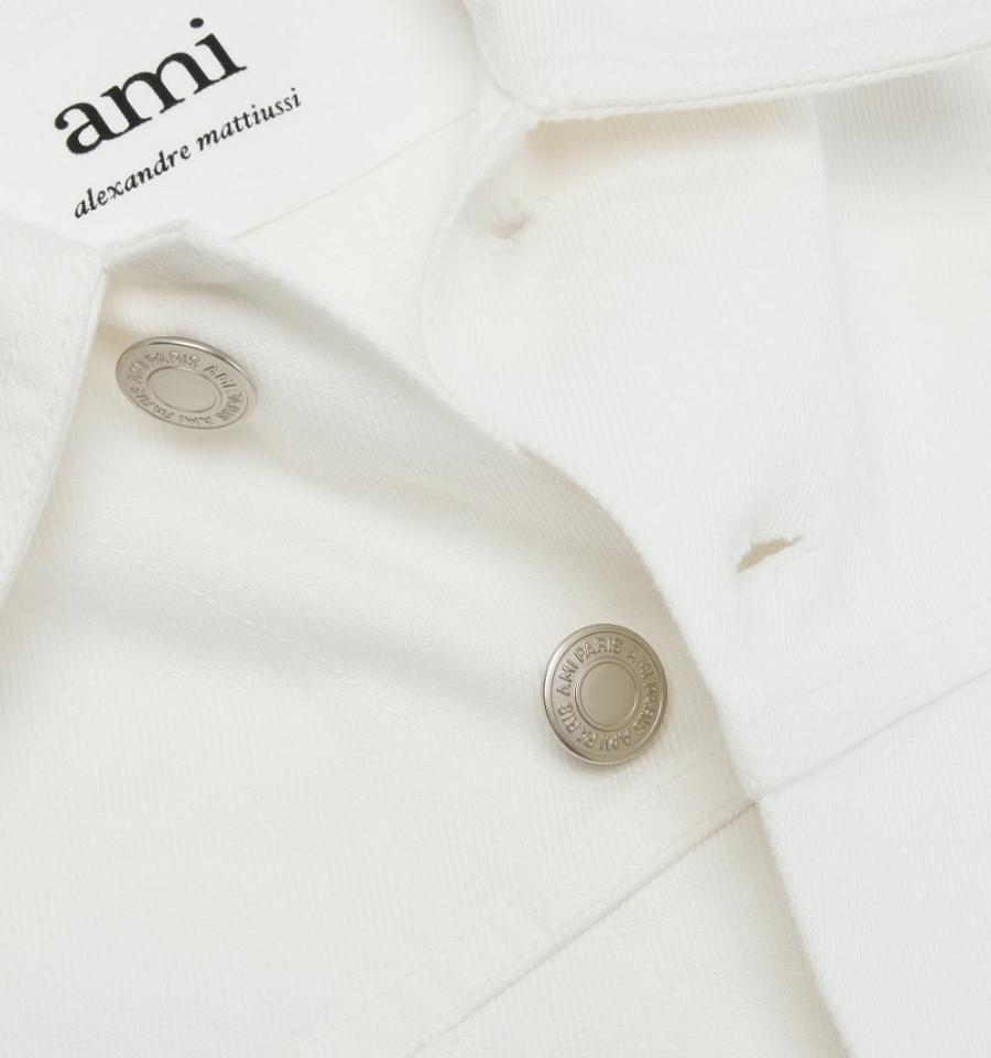 Ami Paris Worker Men's Jackets White | ami-NZ610